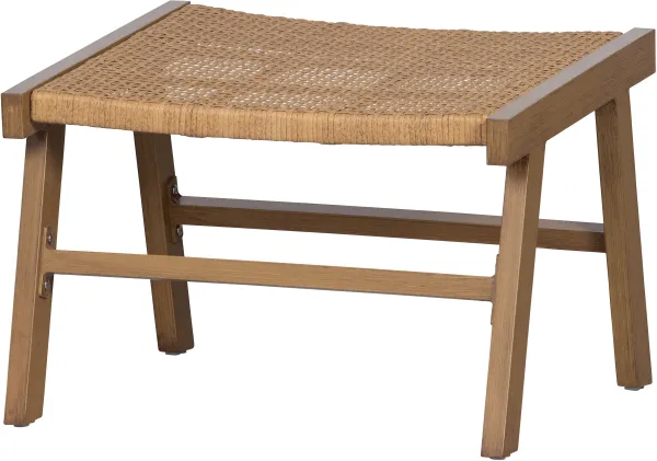 WOOOD EXCLUSIVE Puk fotskammel, til innendørs og utendørs bruk - natur polyetylen og aluminium (57x54)