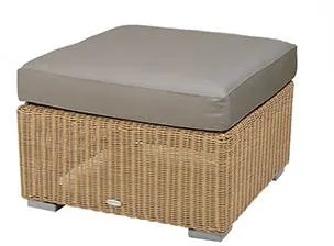 Cane-Line chester fotskammel/sofabord, natural, pute i taupe
