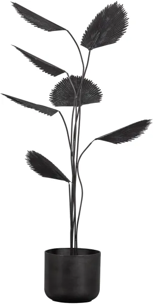 BEPUREHOME Collection kunstig plante, justerbar - sort metall (H:141)