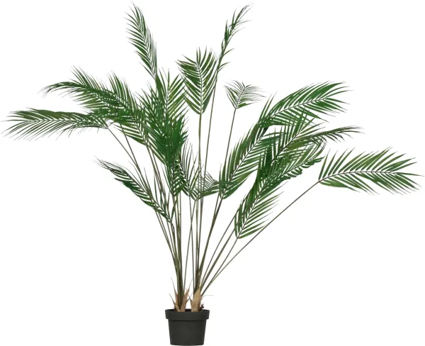 Palm, Kunstig plante, grønn, H110x75x75 cm