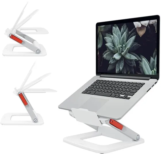 Leitz Ergo justerbar multivinklet laptopstativ, 63 % resirkulert plast, hvit