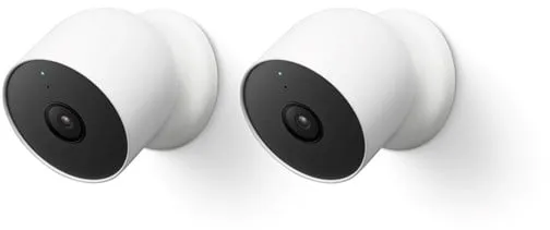 Google Nest Cam - Batteridrevet Utendørs/Innendørs Sikkerhetskamera 2-Pak