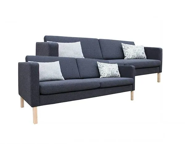 Stouby Bace sofasett 2+3 pers. med MainLine Flax-stoff